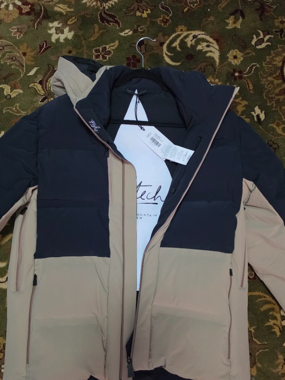 Aztech Mountain Men's Blue Super Nuke Two-Tone Quilted Down Ski Jacket large nwt